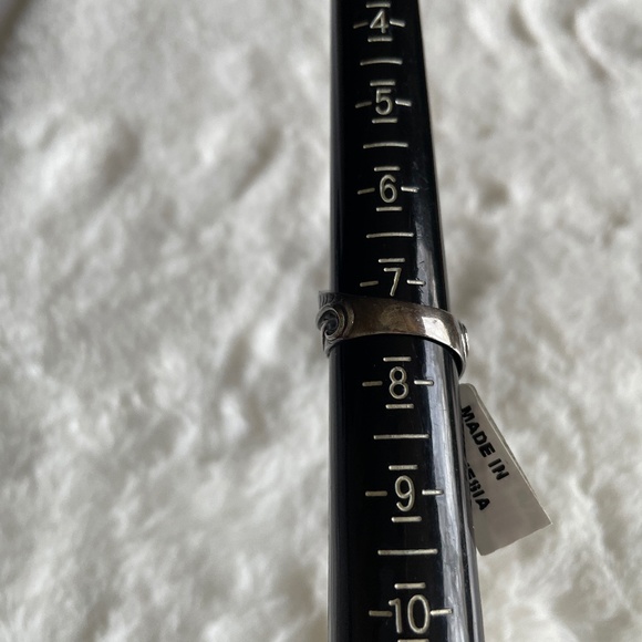 Adjustable Turquoise and Coral Sterling Silver Ring NWT size 6-8 - Picture 5 of 6